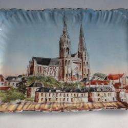 Plat de service rectangulaire porcelaine Cath&eacute;drale de Chartres