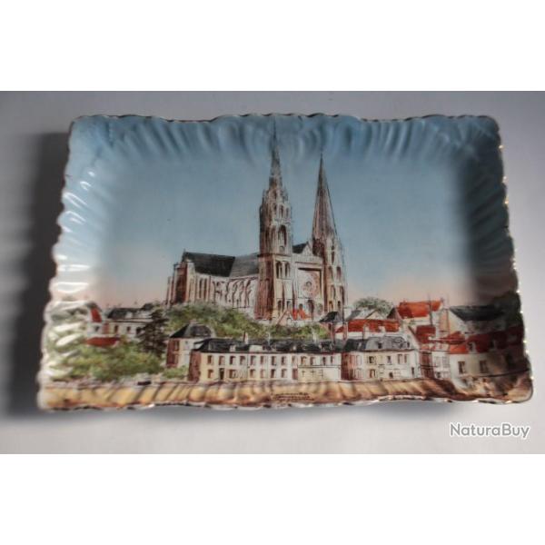 Plat de service rectangulaire porcelaine Cath�drale de Chartres