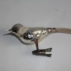 Ancienne D&eacute;coration No&euml;l Oiseaux verre Christmas Ornament Santa