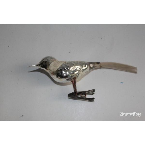 Ancienne D�coration No�l Oiseaux verre Christmas Ornament Santa