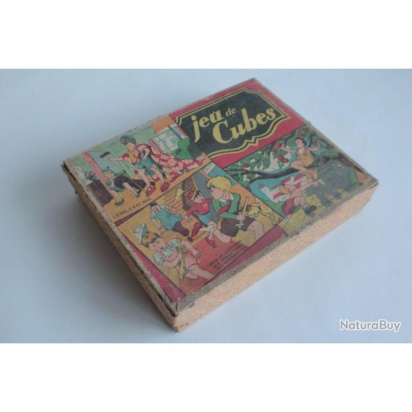 Ancien Jeu de soci�t� jeu de cubes