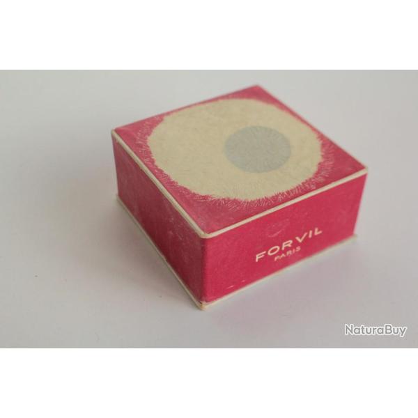 Ancienne bote publicitaire poudre Forvil parfum 5 fleurs Riviera