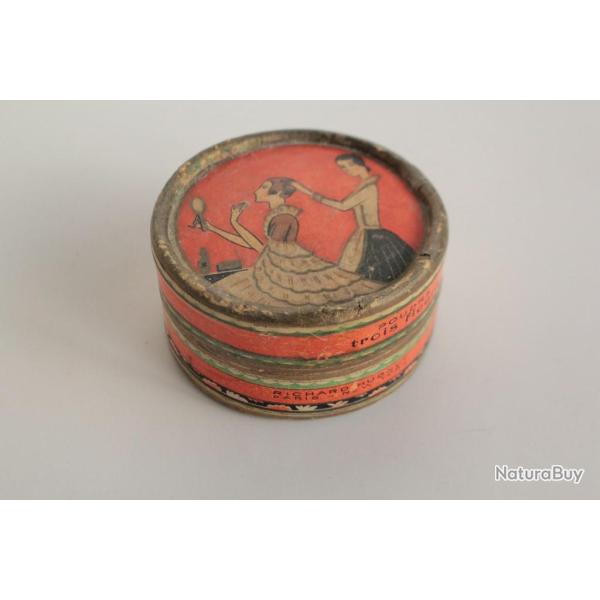 Ancienne boite publicitaire poudre trois fleurs Richard Hundunt