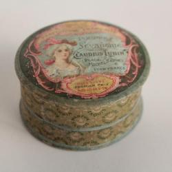 Ancienne boîte publicitaire poudre Levantine Claudius lubin Lyon