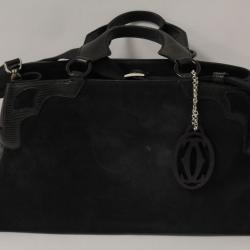 CARTIER Sac à main Marcello daim noir