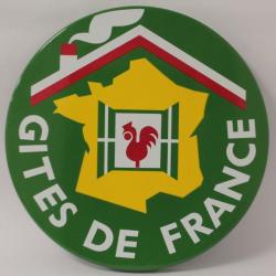 Plaque émaillée Gîtes de France 45,5 cm
