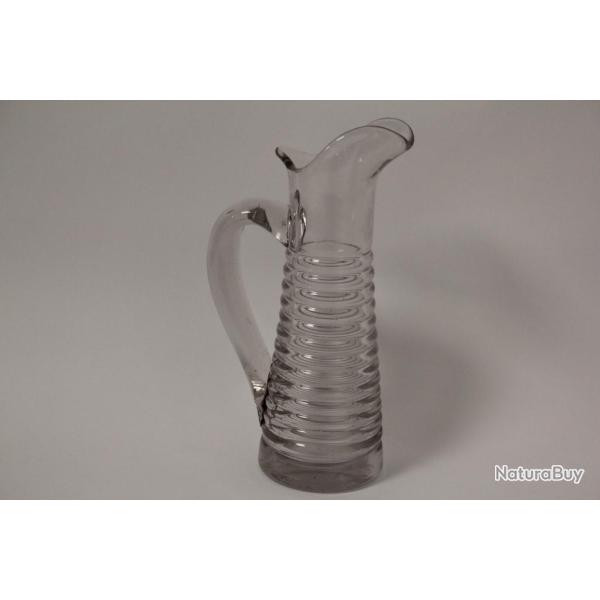 Pichet  cidre verre souffl