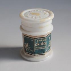 Ancien pot à crème Tokalon verre opalin