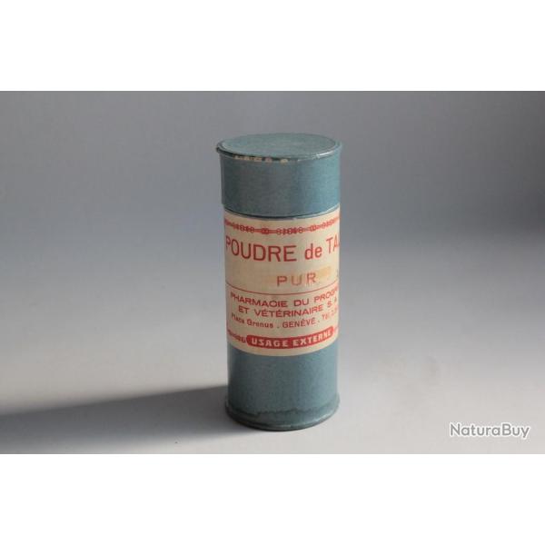 Ancienne bote publicitaire Talc pur Genve