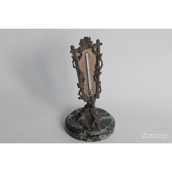 Thermomtre bronze XIXe sicle