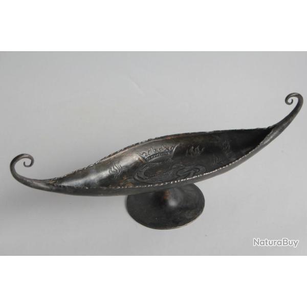 Coupe Vide-poche dinanderie LOYS Lucha Salamandre Art d�co