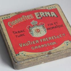 Boîte à Cigarettes tôle Erna Vautier Frères Cie Tabac Turc