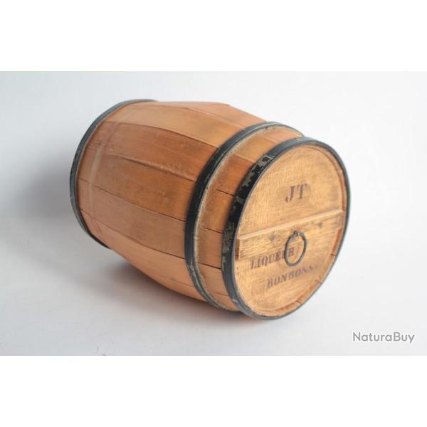 Bo�te tonneau bois bonbons liqueur Chocolat Tobler