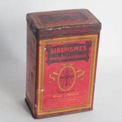 Boîte tôle Sinapismes Moutarde en feuilles Pharmacie