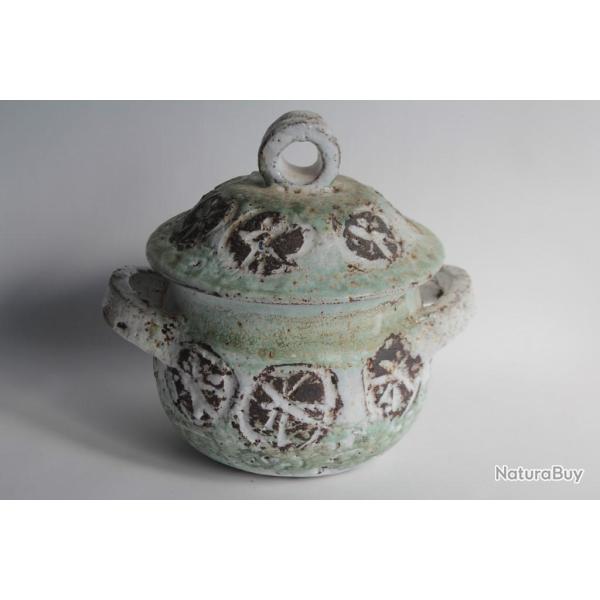 THIRY Albert Pot couvert c�ramique Vallauris