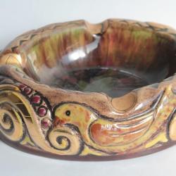 Cendrier fa&iuml;ence Ren&eacute; Quillivic HB Quimper