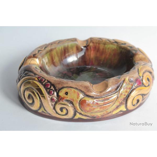 Cendrier fa�ence Ren� Quillivic HB Quimper