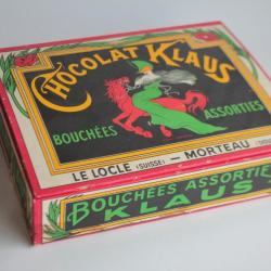 Bo&icirc;te bois chocolats Klaus Morteau Cappiello