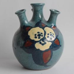 Vase pique fleurs c&eacute;ramique Paul JACQUET Annecy Savoie Poterie