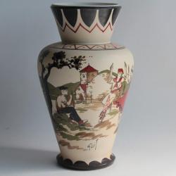 Vase grès d'Art Basque Gaïtaud
