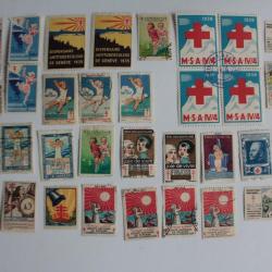 Lot 30 vignettes Dispensaire antituberculeux 1920-1940