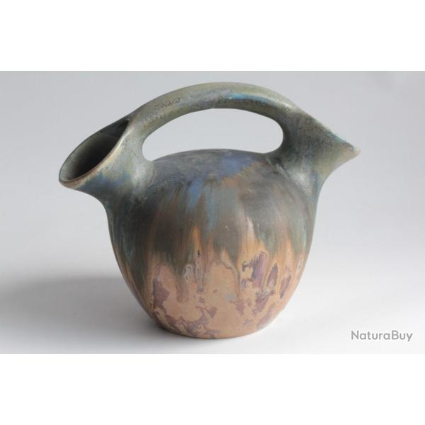 Gilbert METENIER Vase double grs flamm