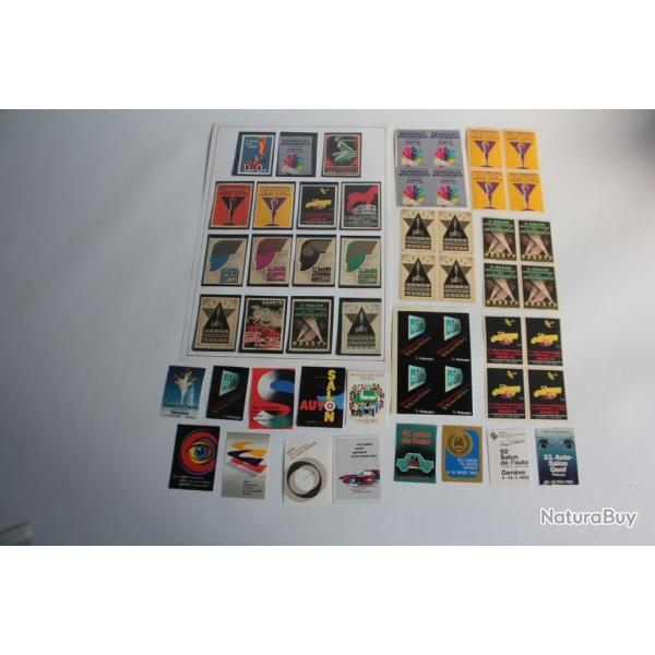 Lot 30 Vignettes Suisse salon automobile 1920-1960