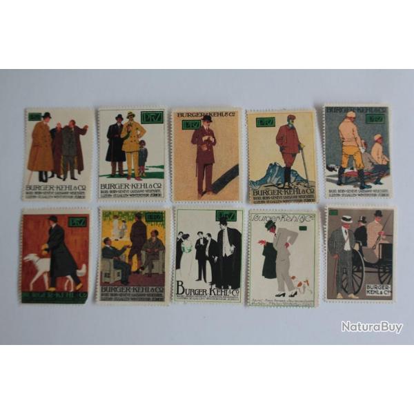 10 Vignettes Burger-Kehl & co PKZ Suisse