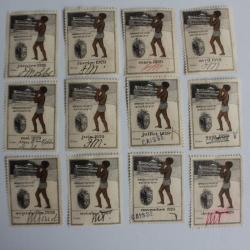 12 Vignettes Assurance scolaire 1929 complet