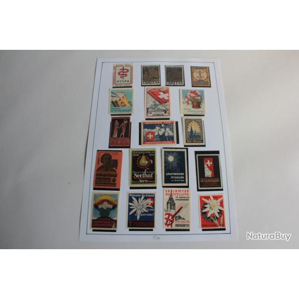 18 Vignettes suisse divers