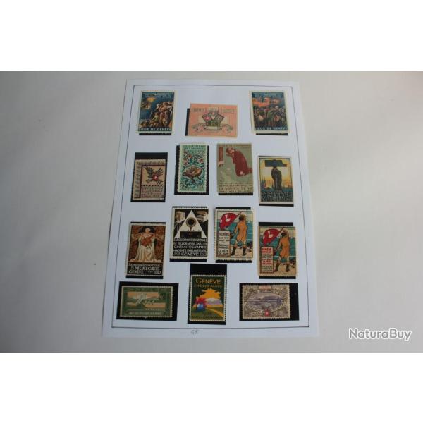 14 Vignettes suisse Exposition Genve et association