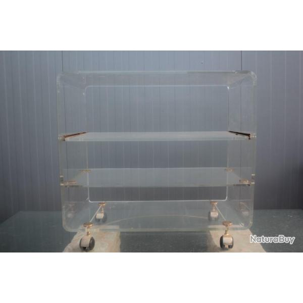 Desserte Davide Lange lucite collection les invisibles 1970-1980