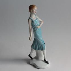 Figurine Femme OEillet Nelke porcelaine Unterweissbach Allemagne
