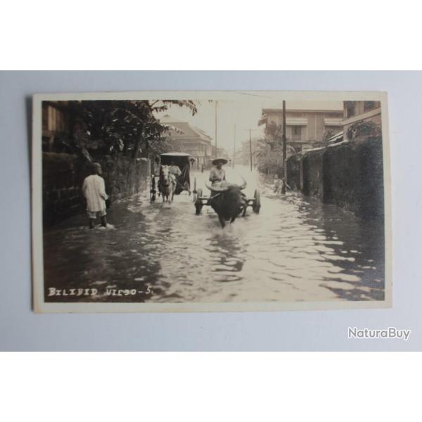 CPA Philipinnes Bilibid Viejo charrette tir� par un buffle