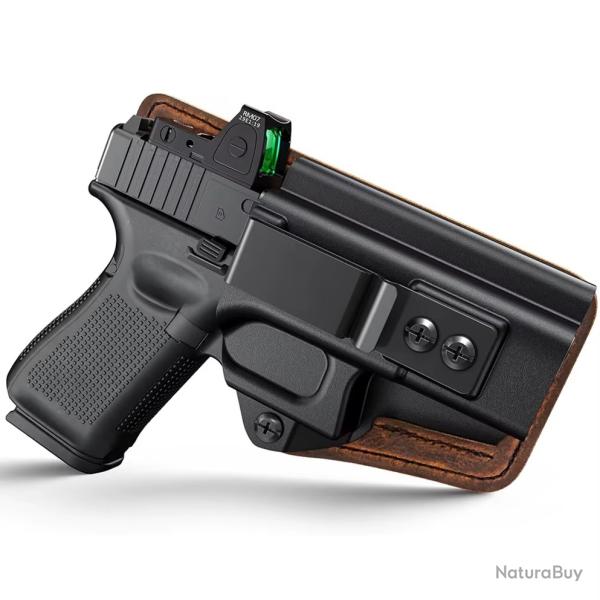 Holster Cuir Glock 44 / 45 - Kydex US - Port Interne - SKX INDUSTRIES