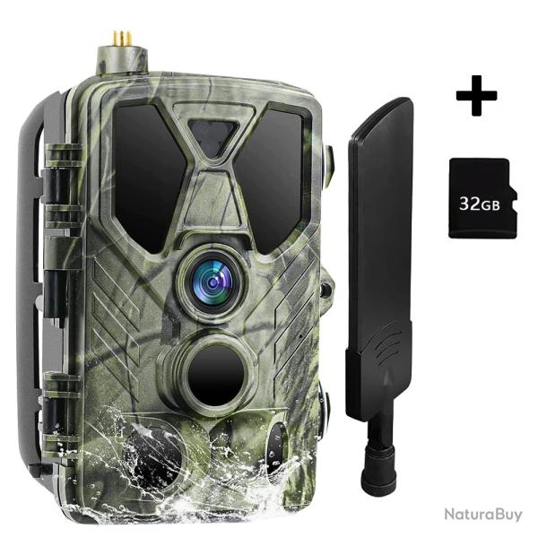 HC812PRO-32G -** Camra de chasse de surveillance extrieure 4G, vraie vido 4K  LIVRAISON GRATUITE