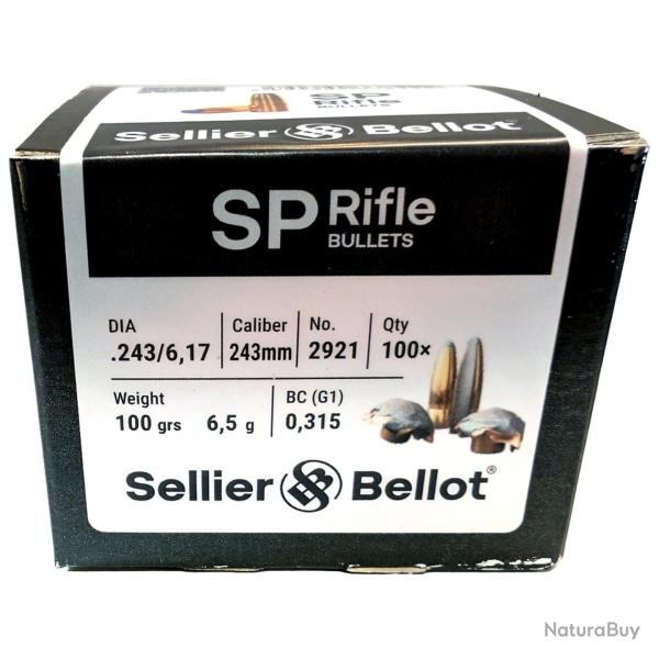.243 (6mm) 6,5g/100grs. demi-blind�e (Calibre: .243 (6 mm))