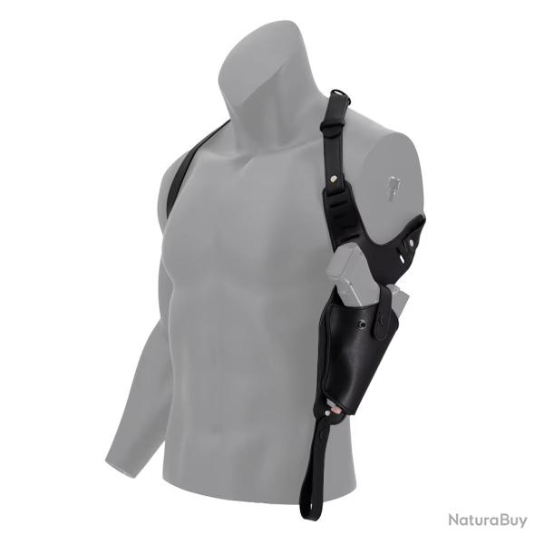 Holster d'�paule Cuir V�ritable - Noir - SKX INDUSTRIES