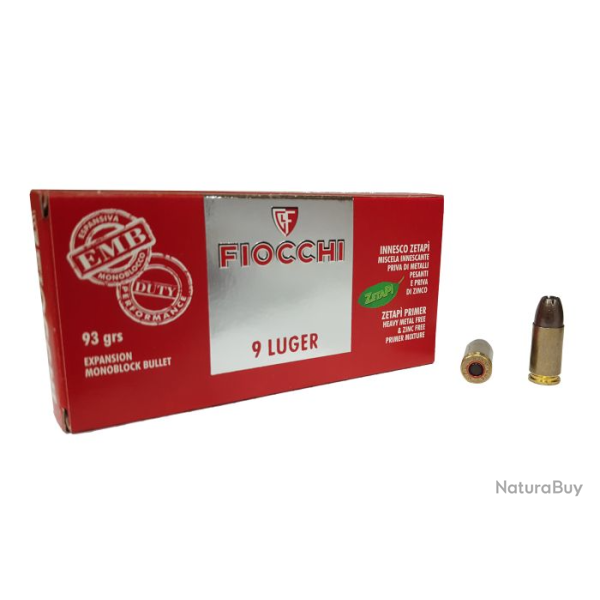 Balles Fiocchi Expansive ZP EMB - 9 mm Luger
