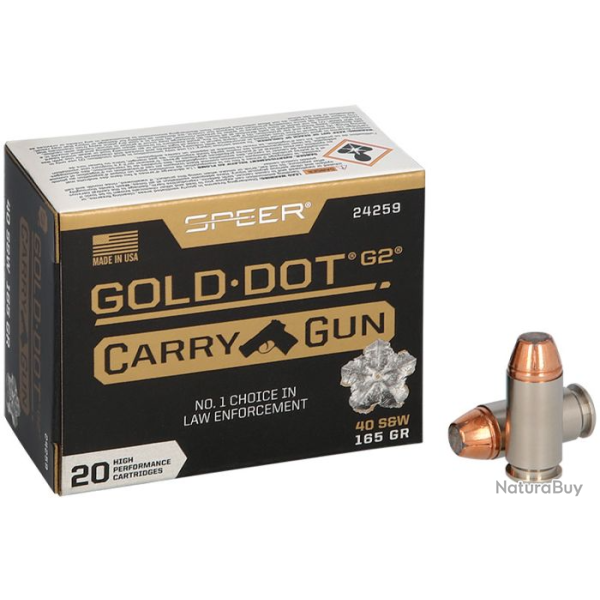 Balles Speer Gold Dot Carry Gun - 40 S&W