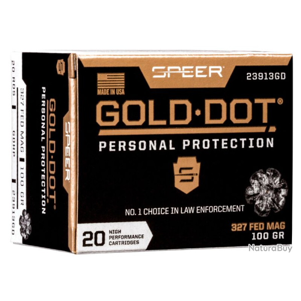 Balles Speer Gold Dot Hollow Point - 327 Fed Mag / 100 Gr