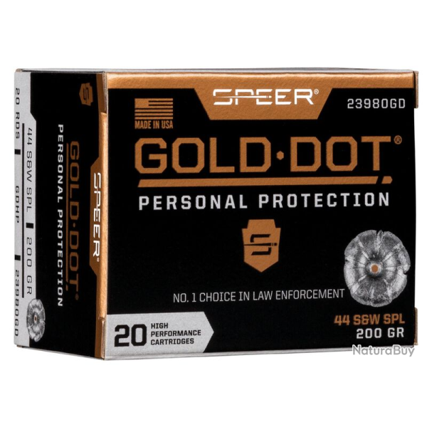 Balles Speer Gold Dot Hollow Point - 44 S&W SPL / 200 Gr