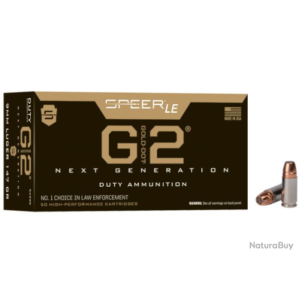 Balles Speer Gold Dot Hollow point G2 - 9 mm