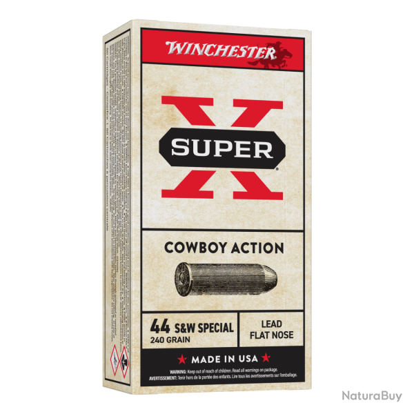 Balles Winchester CowBoy Lead Pistol - 44 S&W Special