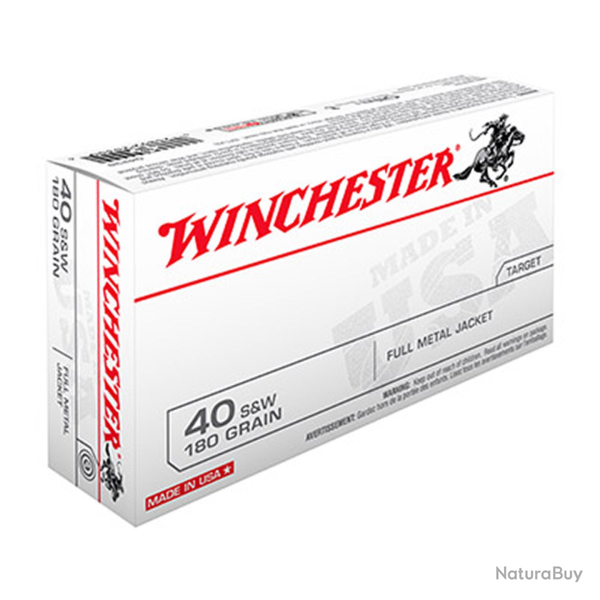 Balles Winchester USA Full Metal Jacket Pistol - 40 S&W