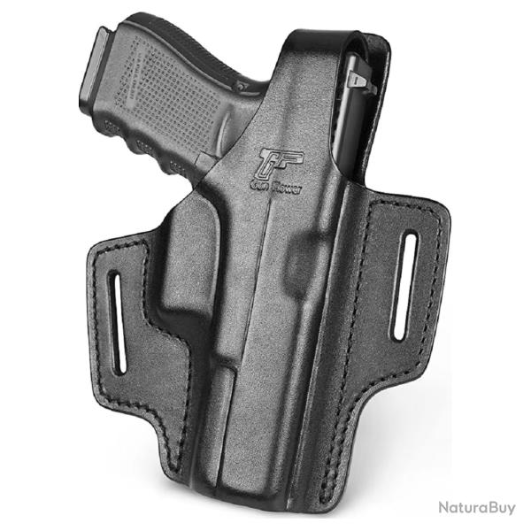 Holster Glock 17 Cuir V�ritable - Fait Main - Port Externe - SKX INDUSTRIES