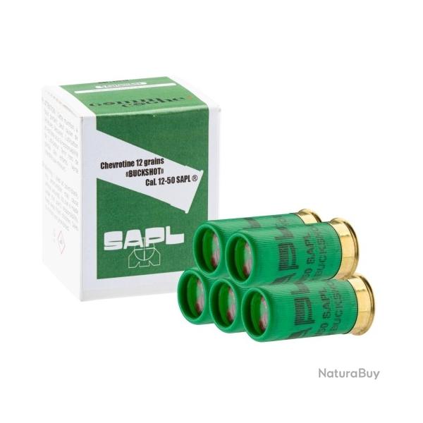 Cartouches SAPL mini gomme cogne chevrotine cal.12/50 par 5