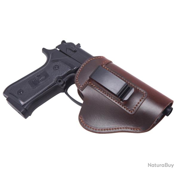 Holster Cuir Beretta 92 / M9 / 96 / 98 - Fait Main - Port Interne - Gaucher - SKX INDUSTRIES
