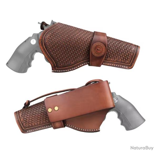 Holster 357 magnum Revolver - Cuir V�ritable - Fait Main - SKX INDUSTRIES