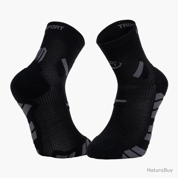 Chaussettes Trail Running Mi-Hautes BV Sport Trail Ultra Mid 39 - 41 Noir